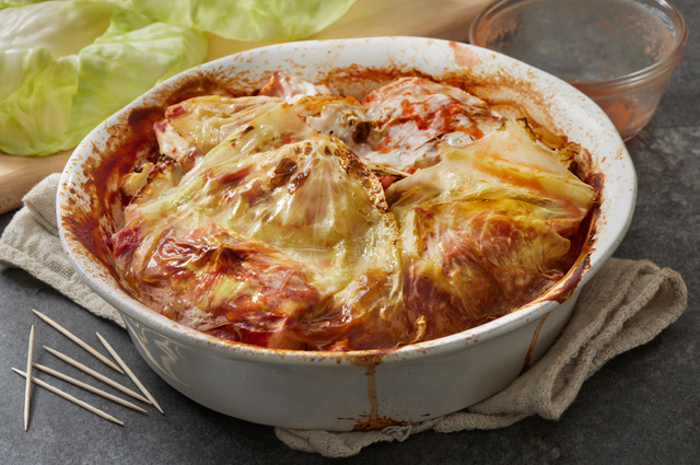 Lazy Lenten cabbage rolls.